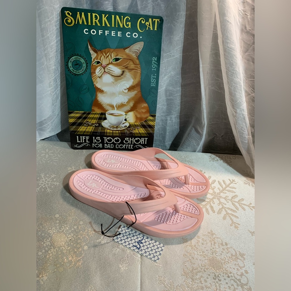 LM Pink Foam Flip Flops